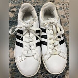 Women’s White & Black Grand court Adidas, size 8